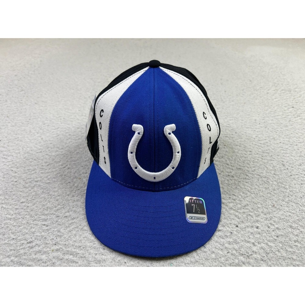 Vintage Indianapolis Colts Hat Cap Fitted Mens 7 1/2 Blue NFL Football Reebok